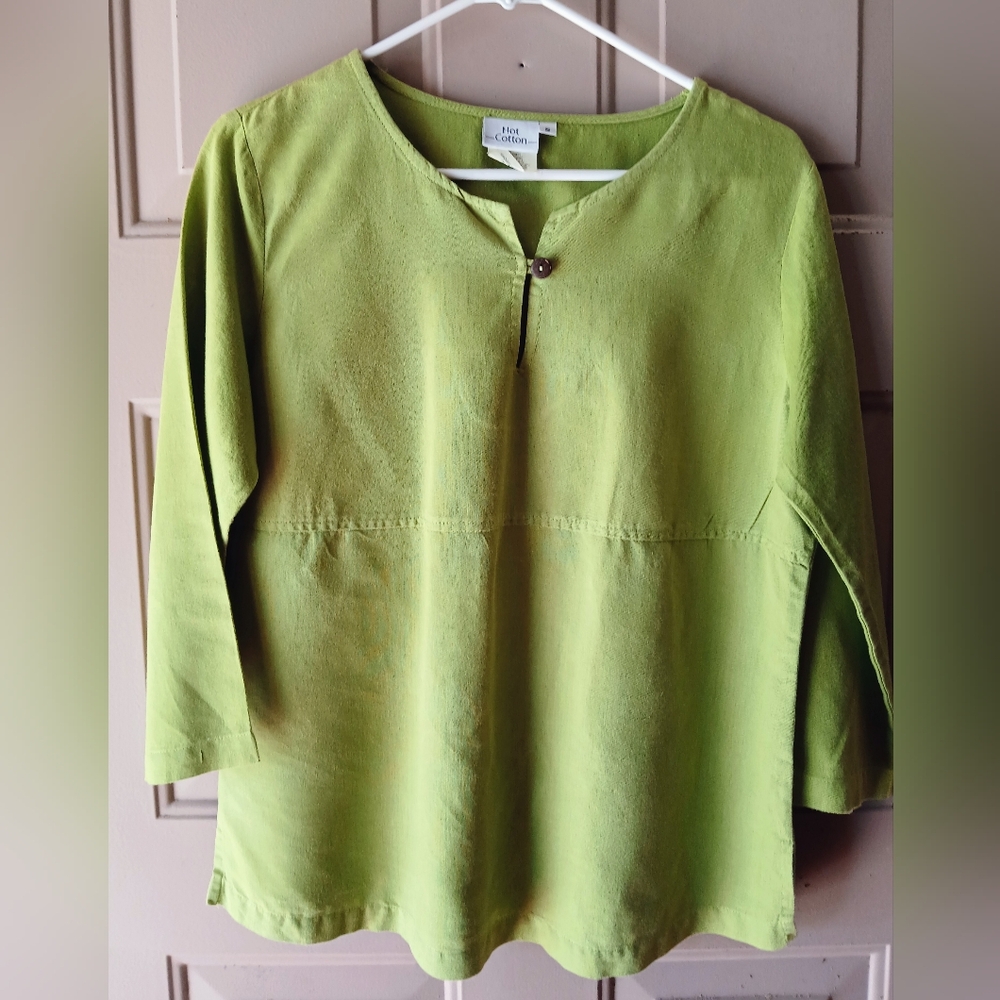 Bright Green Long Sleeve Top